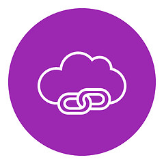 Image showing Cloud computing line icon.