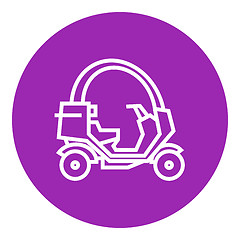 Image showing Rickshaw line icon.