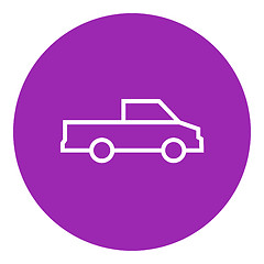 Image showing Pick up truck line icon.