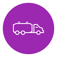 Image showing Truck liquid cargo line icon.