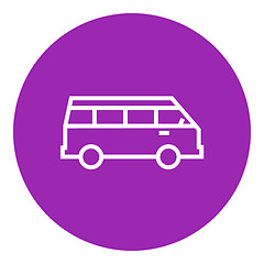Image showing Minibus line icon.