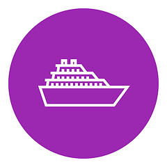 Image showing Cruise ship line icon.