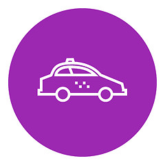 Image showing Taxi car line icon.