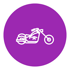 Image showing Motorcycle line icon.