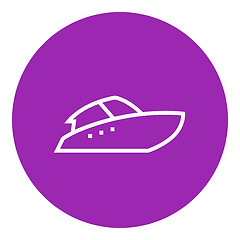 Image showing Speedboat line icon.