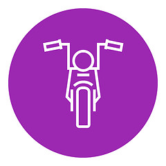 Image showing Motorcycle line icon.