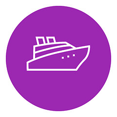 Image showing Cruise ship line icon.