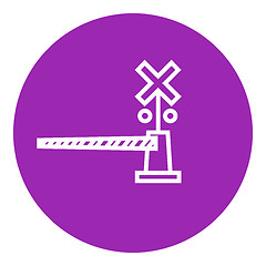 Image showing Railway barrier line icon.