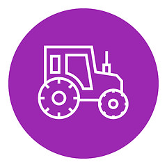 Image showing Tractor line icon.