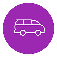 Image showing Minivan line icon.