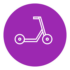 Image showing Kick scooter line icon.