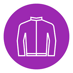 Image showing Biker jacket line icon.