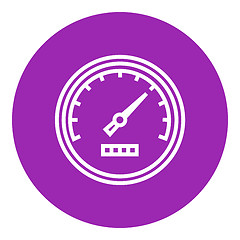 Image showing Speedometer line icon.