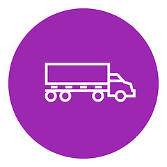 Image showing Delivery truck line icon.