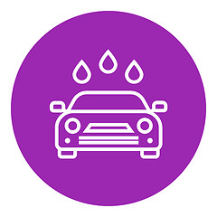 Image showing Car wash line icon.