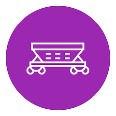 Image showing Cargo wagon line icon.