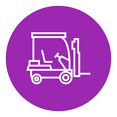 Image showing Forklift line icon.