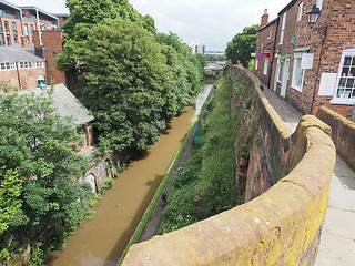 Image showing Roman city walls in Chester