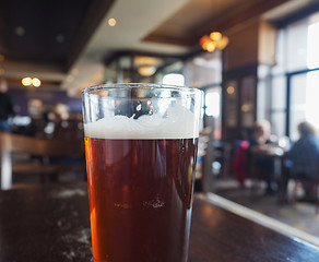 Image showing British ale beer pint