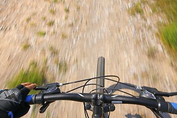 Image showing Mountain bike on a rural road