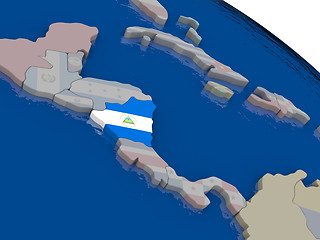 Image showing Nicaraqua with flag