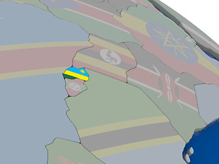 Image showing Rwanda with flag