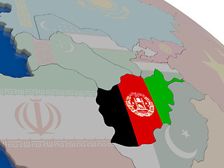 Image showing Afghanistan with flag