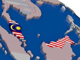 Image showing Malaysia with flag