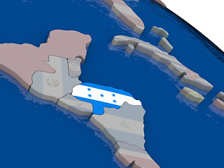 Image showing Honduras with flag