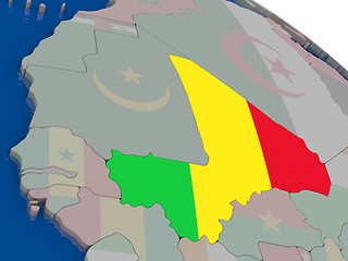 Image showing Mali with flag