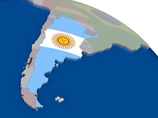 Image showing Argentina with flag
