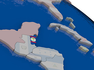 Image showing Belize with flag