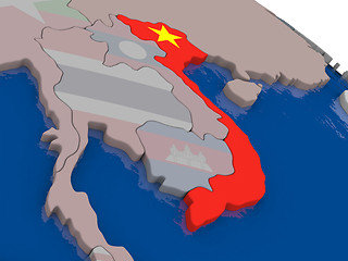 Image showing Vietnam with flag