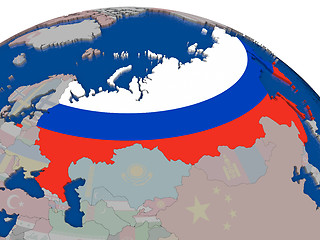 Image showing Russia with flag