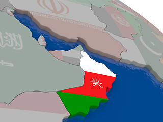 Image showing Oman with flag