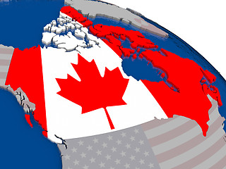 Image showing Canada with flag