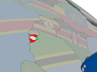 Image showing Burundi with flag