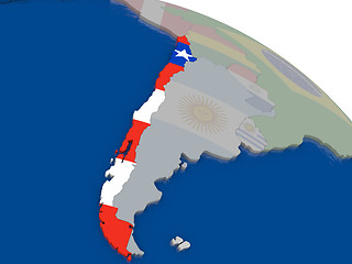 Image showing Chile with flag