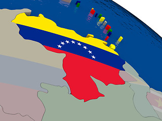 Image showing Venezuela with flag