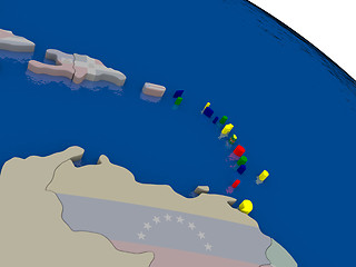 Image showing Caribbean with flag