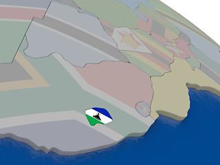 Image showing Lesotho with flag