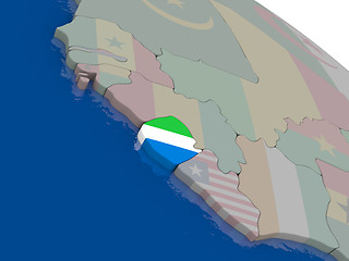 Image showing Sierra Leone with flag