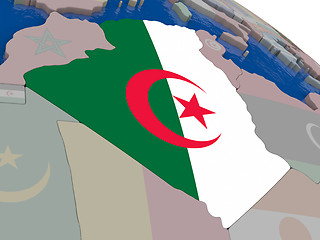 Image showing Algeria with flag