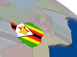 Image showing Zimbabwe with flag