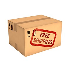 Image showing Free shipping box.