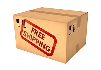 Image showing Free shipping box.