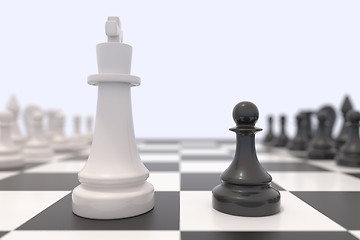 Image showing Two chess pieces