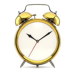 Image showing Alarm clock on white background