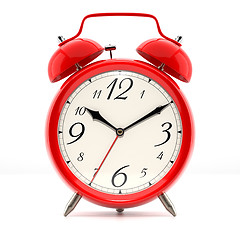 Image showing Alarm clock on white background