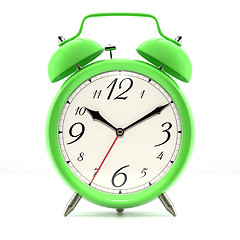 Image showing Alarm clock on white background